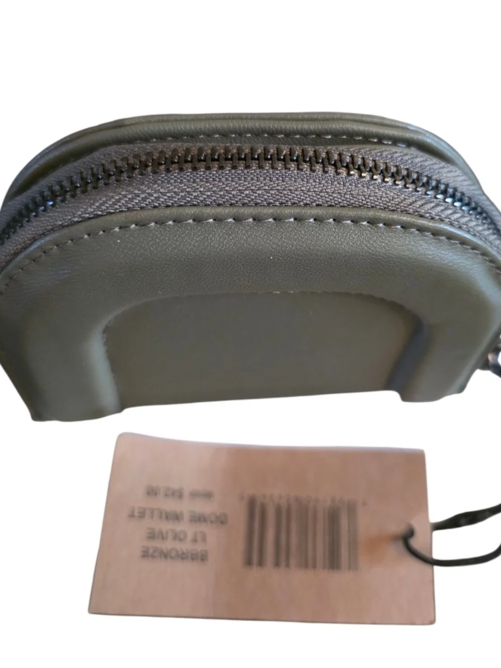 Steve Madden Olive Green Zip Coin Wallet Card Holder Dome Pouch NWT